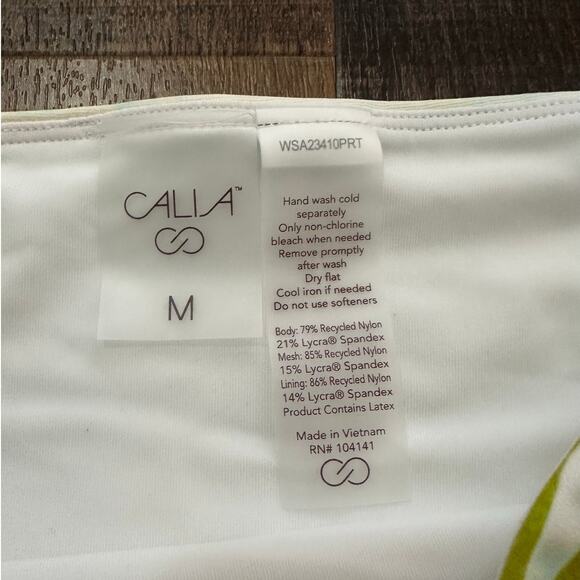 NWT CALIA Women's High Waisted Ruched Side Tie Swim Bottoms Size Medium - Picture 4 of 7